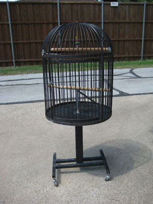 Parrot cage repair - rebuilt floor and welded to cage