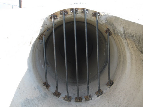 secured culvert drain